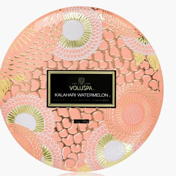 NEW Voluspa KALAHARI WATERMELON 3 Wick Tin Candle - Picture 5 of 9